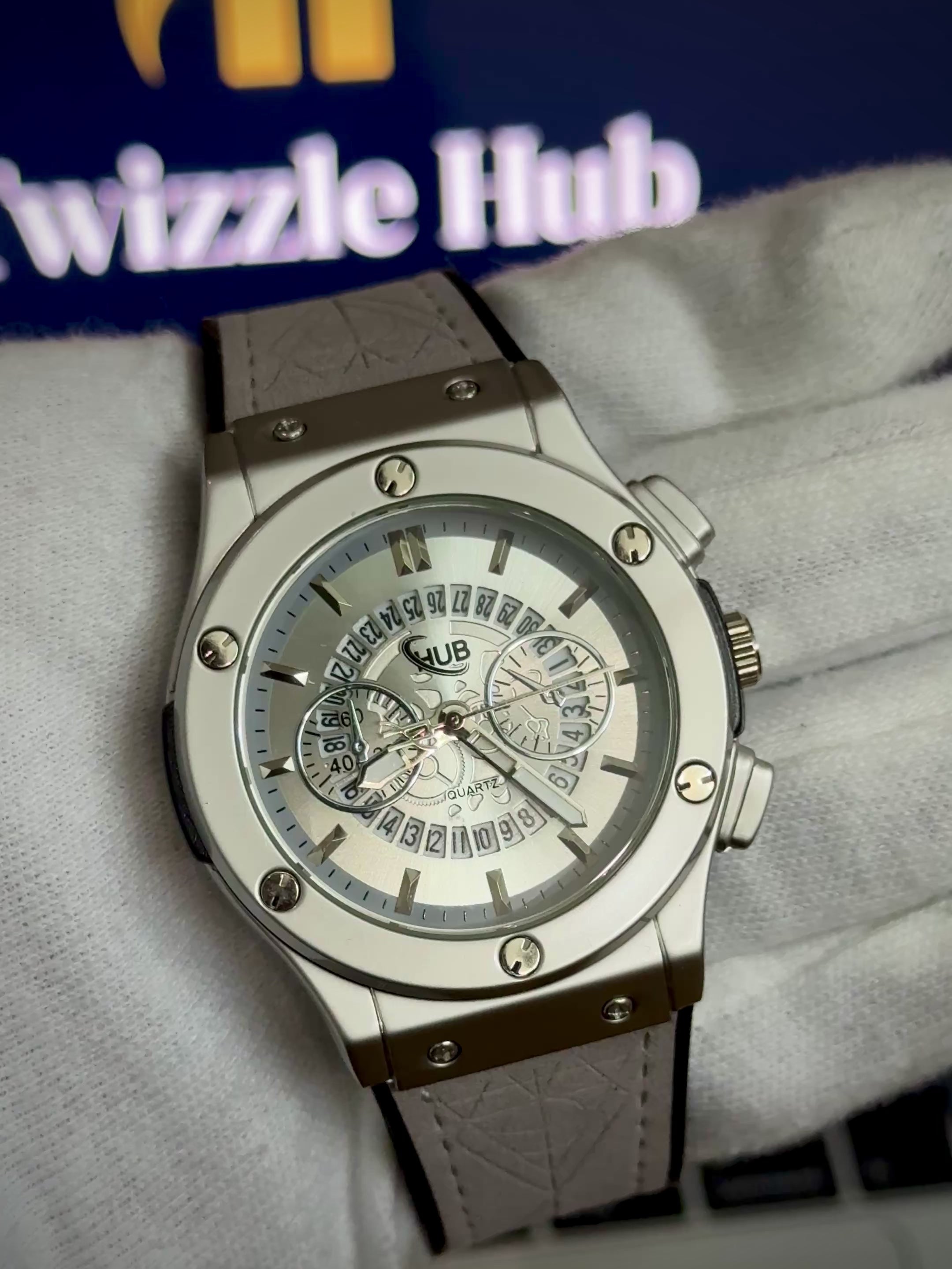 Minimalist Ash Grey Hologram Hublot Watch